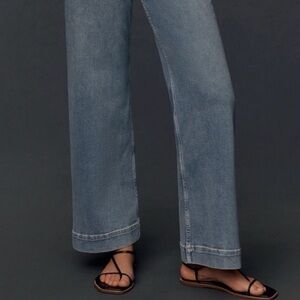 NWT Anthropologie The Colette Full-Length Wide-Leg Jeans Medium Denim 31